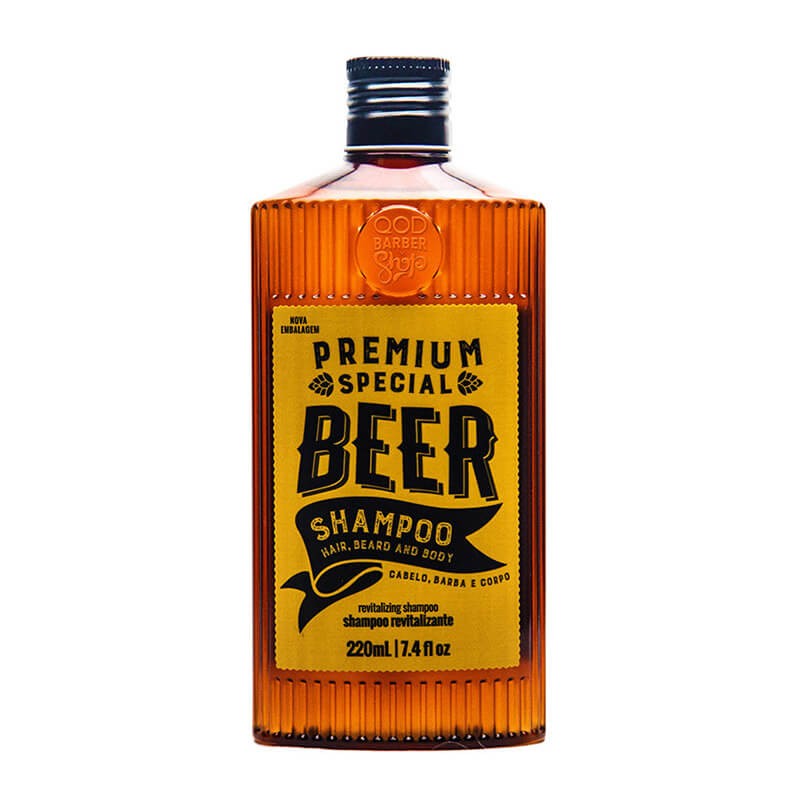 3 in 1 Shampoo 220ml - Premium Beer - QOD Barber Shop