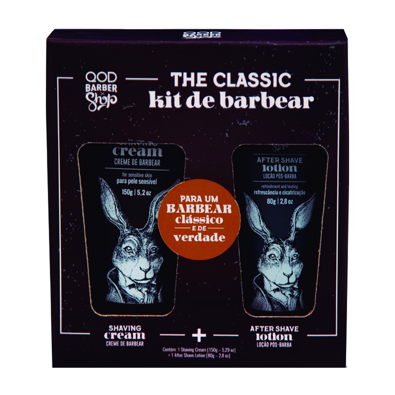 Kit Shaving Cream 150g + After Shave Lotion 80g - QOD Barber Shop 1