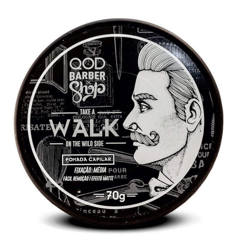 Walk Hair Pomade 70g - Medium Fixation - Matte Effect - QOD Barber Shop 1 